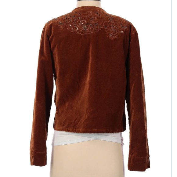 Chico's cotton sequin jacket - Picture 2 of 4